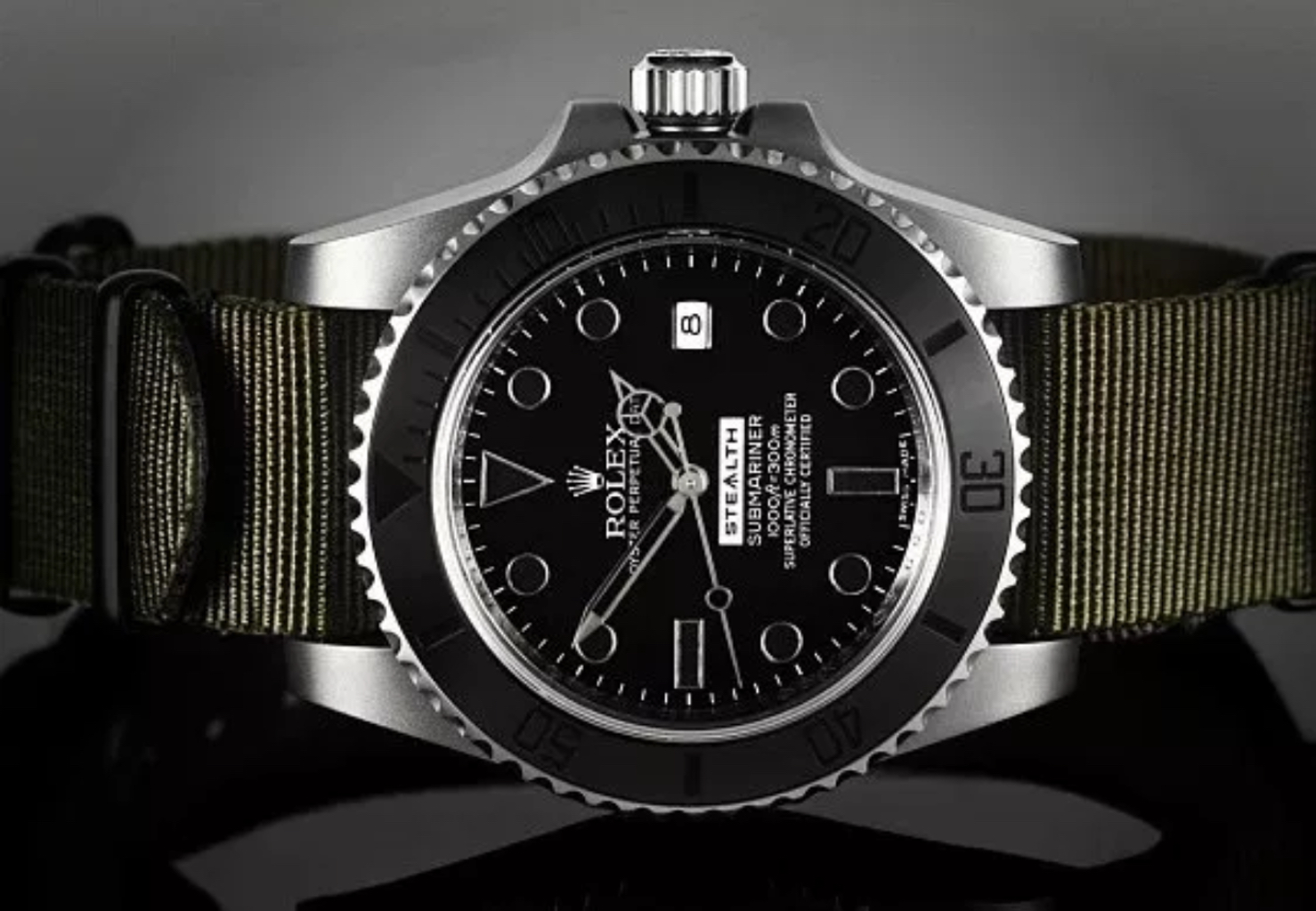 blacked out rolex submariner
