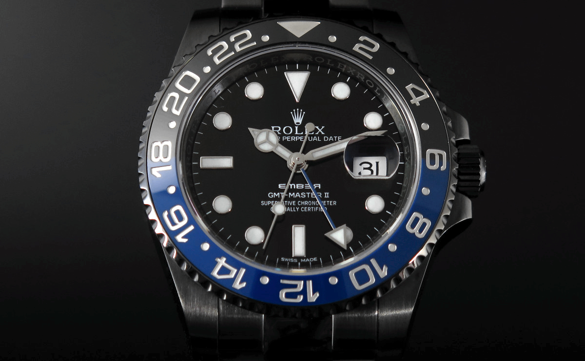 rolex gmt master 2 black and blue