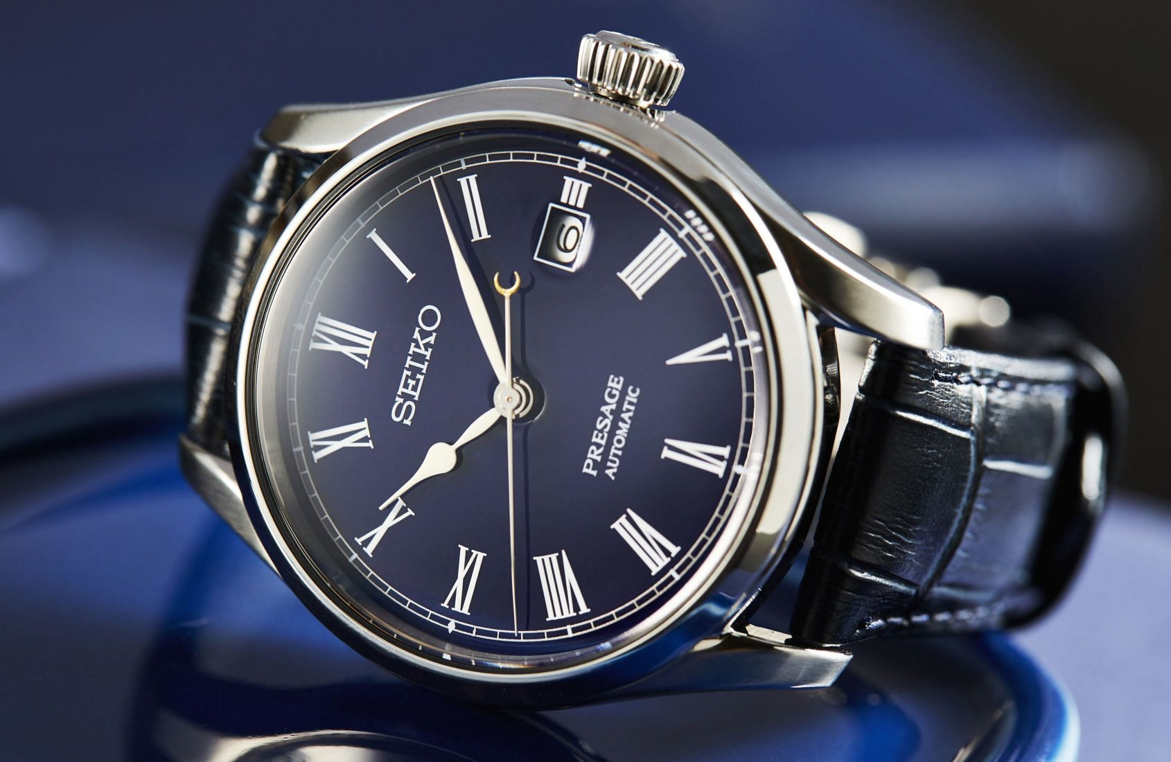 seiko presage blue dial automatic